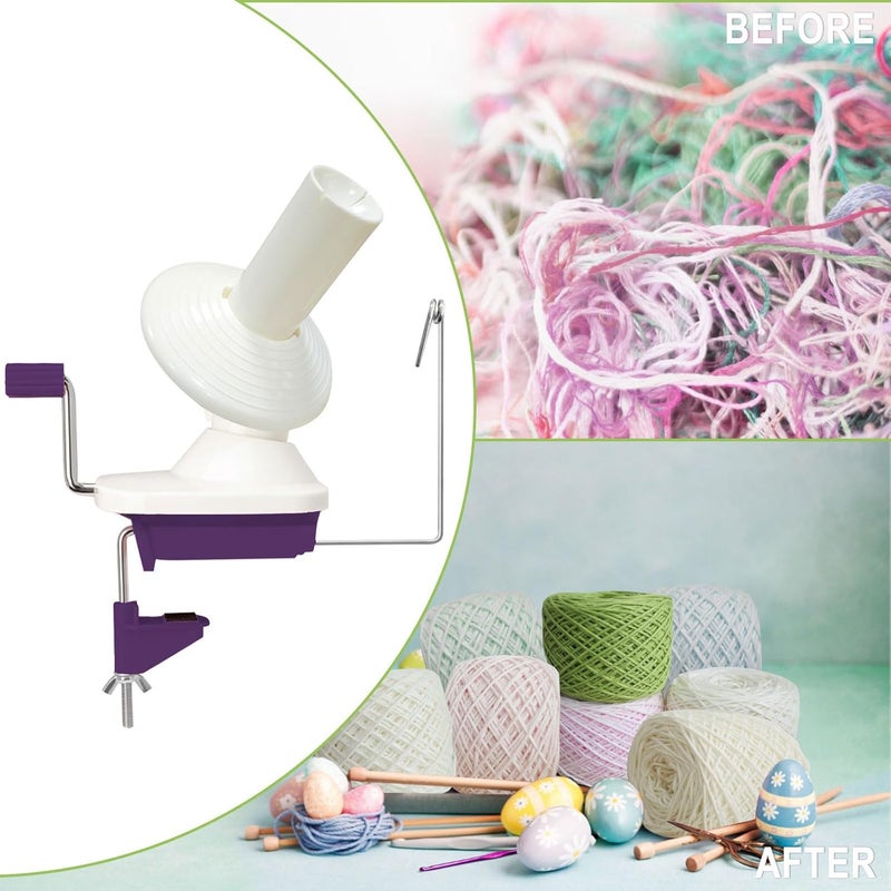 plzzree Yarn Ball Winder for Crocheting: Yarn Winder for Crocheting & Yarn Spinner for Knitting Hand Operated - Image 3
